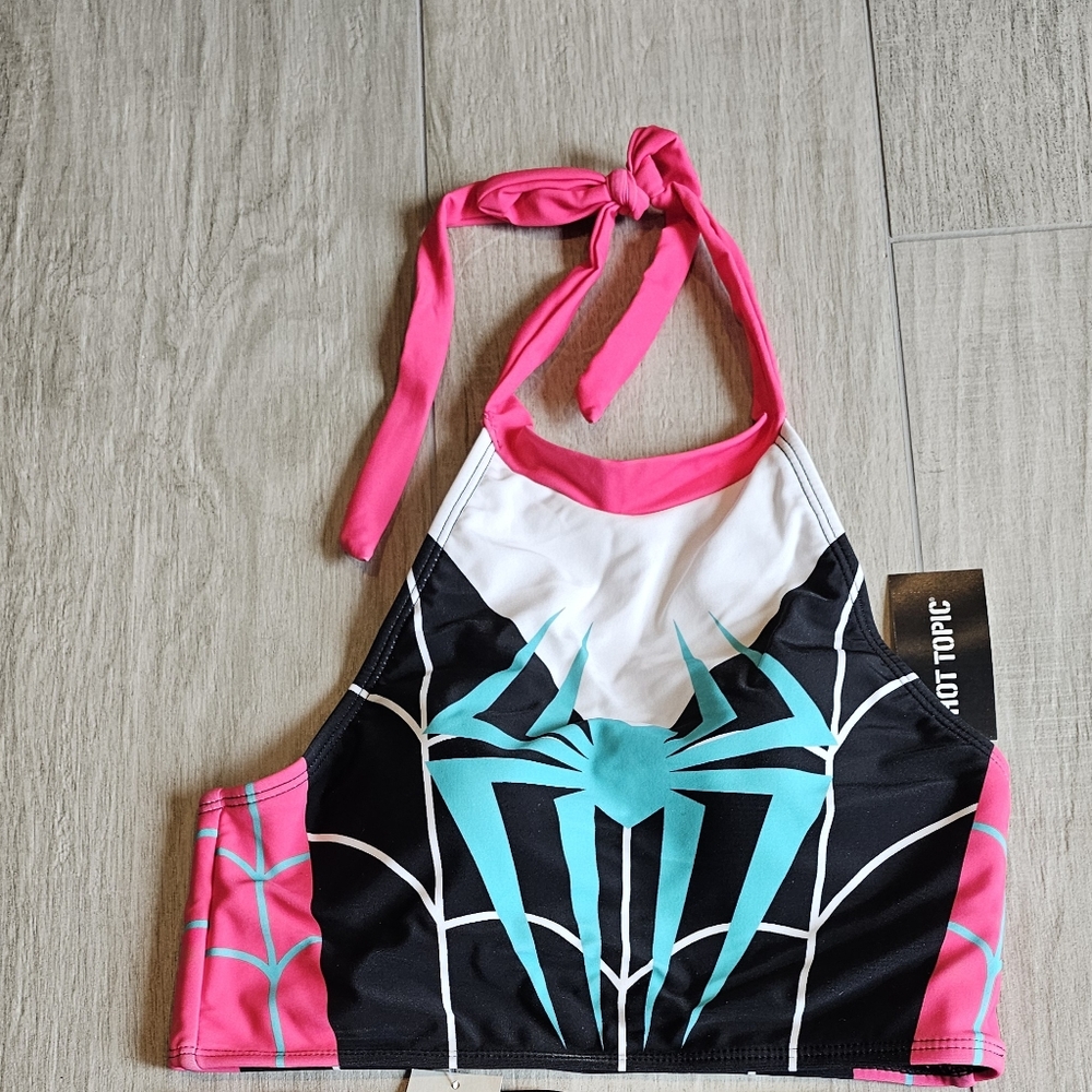 Spider Gwen Halter Swim Top